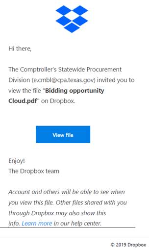 example of dropbox phishing email